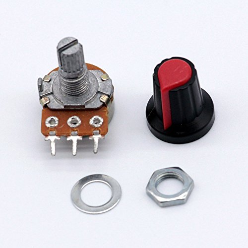 Poilee 5 Piece 100K Ohm Potentiometer Knob 3 Terminals Linear Taper Rotary Audio B Type Potentiometer Pot - Thumbnail 2
