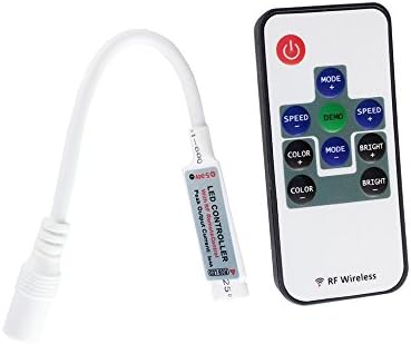 Tian Guan DC 5V-24V 12A RGB LED Controller Dimmer with 10-key Mini RF Controller Wireless Remote Control Toner For 5050 3528 RGB Strip Light LED Light Strip Stickers