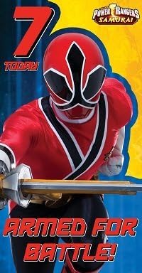 Power Rangers Samuari Age 7 Birthday Card by Power Rangers Samurai