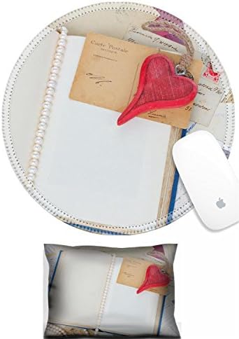 Luxlady Mouse Wrist Rest and Round Mousepad Set, 2pct IMAGE: 31385114 open empty vintage book