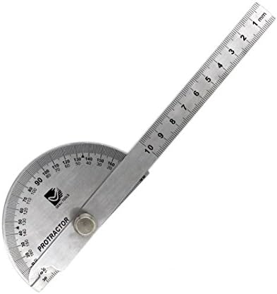 Round Head Rotary Protractor, Stainless Steel &amp; Laser engraving Angle Ruler