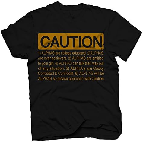 ALPHA PHI ALPHA CAUTION T-SHIRT (MEDIUM, BLACK)