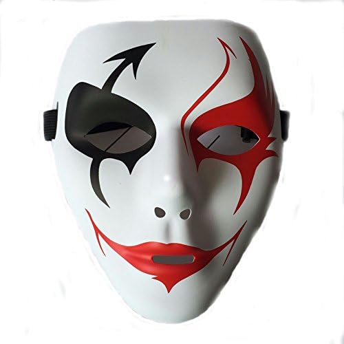 EBRICKONe Costume Mask With Three Types Costume Full Face Mask For The Age Of Ten And UP Halloween Party Masque (red mouth with red eye)