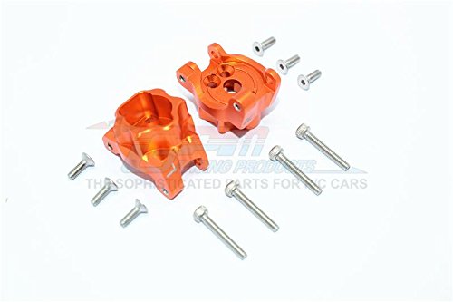 Traxxas TRX-4 Trail Defender Crawler Upgrade Parts Aluminum Rear Gear Box Mounts - 1Pr Set Orange