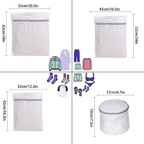 Sunta Mesh Laundry Bag, 6 Pack Laundry Bag, Laundry Bags for Delicates with Premium Zipper, Travel Storage Organize Bag, Clothing Washing Bags for Laundry, Blouse, Bra, Hosiery, Stocking, Underwear - Thumbnail 6