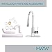 Laundry Sink Utility Tub With High Arc Metal Pull Down Faucet By JS Jackson Supplies, Stainless Faucet, Black Tub