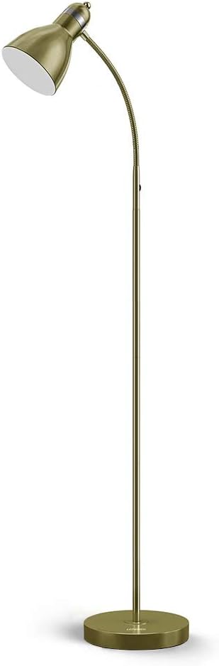 LEPOWER Metal Floor Lamp, Adjustable Goose Neck Standing Lamp with Heavy Metal Based, Torchiere Light for Living Room, Bedroom, Study Room and Office - - 