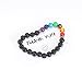 SROMAY 7 Chakra Lava Stone Diffuser Bracelet Crystal Reiki Healing Balancing Natural Gemstone Round Beads