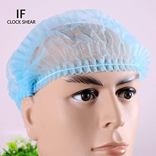 JMD Corporation hot Disposable Cap Headgear Cap Non-Woven Hat Chef Hat Kitchen Fume Lamp hat Dust Cap One Pack of 100: Blue, M
