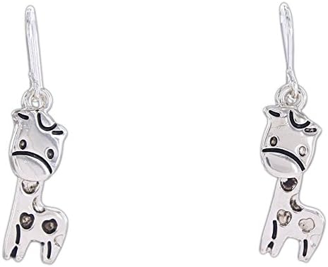 Cool Jewels 1" Cute Giraffe Fish Hook Earrings with Movable Parts