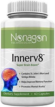 NonaTech Innerv8 – Neural Boosting Formula (60-day Supply) – Contains St. John's Wort and Gingko Biloba – Free Shipping with Amazon Prime – 100% Money Back Guarantee