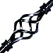 ALEKO Baluster#003 Double Basket Spindles Design Black Powder Coated Baluster, 44 Inches, Black, Pack of 10