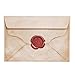 getDigital Owl Post Envelopes - Set of 10 Envelopes for Invitations or Greeting Cards - With a printed Wax Seal and Stamps