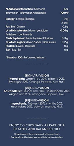 NutraVision - Sanfter Tee gegen müde Augen - Augenpflege-Tee mit Grüner Tee, Heidelbeere, Augentrost, orangene Paprika… – Bild 5