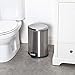 Home Zone Living 3 Gallon Kitchen Trash Can, Small Semi Round Stainless Steel, Step Pedal, 12 Liter