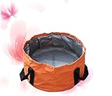 SumDirect 9.4”x5.1” Portable Multifunctional Foldable Collapsible Outdoor Wash Basin Bucket for Camping Hiking Fishing Traveling with Carrying Pouch