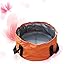 SumDirect 9.4”x5.1” Portable Multifunctional Foldable Collapsible Outdoor Wash Basin Bucket for Camping Hiking Fishing Traveling with Carrying Pouch