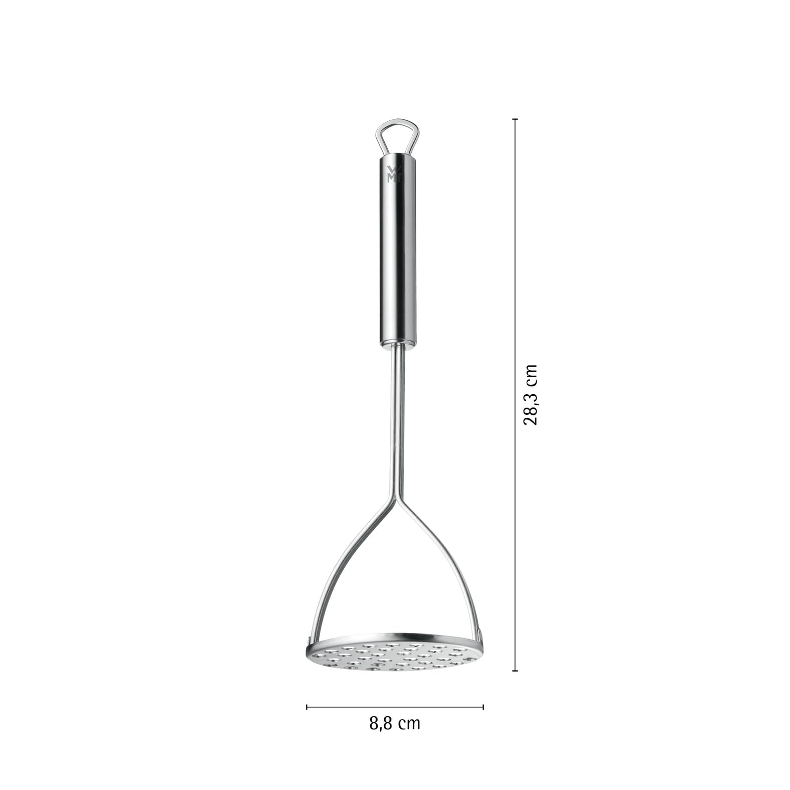 WMF Profi Plus Kartoffelstampfer Edelstahl 28,5 cm, Cromargan Edelstahl teilmattiert, spülmaschinengeeignet 9