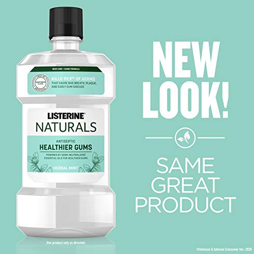 Listerine Naturals Healthier Gums Antiseptic Mouthwash, Fluoride-Free Oral Rinse to Help Prevent Bad Breath, Plaque… - Image 4