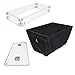 Outland Fire Table 3 Piece Rectangle Accessory Set - Tempered Glass Lid Insert, Tempered Glass Wind Guard Fence and Water Resistant Durable Cover for Series 401/403 Outdoor Propane Fire Pit Tables
