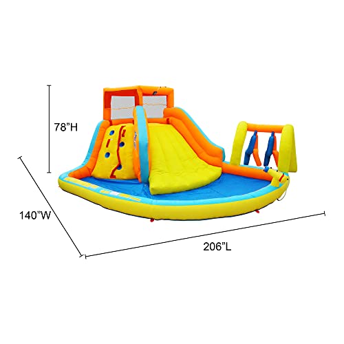BANZAI Inflatable Summit Splash Adventure Water Park Climbing Wall