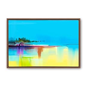signwin Framed Canvas Wall Art Color Abstract Canvas...