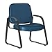 OFM Core Collection Vinyl Guest and Reception Chair with Arms and Extra Thick Cushion, in Navy