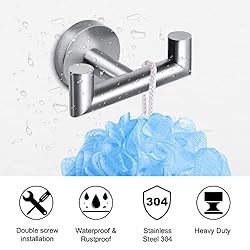 CTOHN Double Towel Hooks for Bathroom Wall