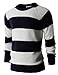 Zongke Mens Casual Striped Slim Fit Pullover Sweater