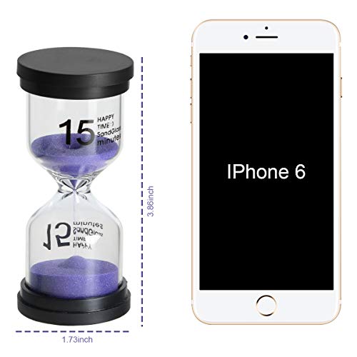 Sand Timer 3 Pack,Sageme Hourglass Timer Sandglass Hourglass Sand Clock 10/15 / 30 Minutes for Kids, Classroom, Kitchen, Games, Brushing Timer, Home Office Decoration Timers (10/15 / 30 Minutes)