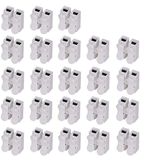 DollaTek 100pcs CH2 Spring Wire Connectors Electrical Cable Clamp Terminal Block Connector