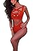 Prograce Women's Sexy Criss Cross High Waisted Bandage 2PCS Bikini Set, M Red