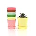 Truedays 4.5'' Set of 6 Multicolored Circle Flower Plant Pots/Planters with Saucer Pallet Decorative
