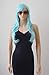 Long Anime Cosplay Synthetic Wig 10 Colors Full Wig with Bangs Layered Curly Wavy 23'' / 58cm+Stretchable Elastic Wig Net for Women Girls Lady Fashion(light blue)