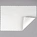 Fit Meal Prep 200 Pack Disposable Paper Placemats, 14 x 10 Inch White with Decorative Wavy Scalloped Edge for Restaurant Catering Dining Table, Baby Kids Birthday Parties