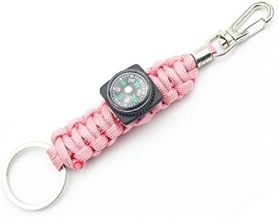 Adjustable Paracord Monkey Fist Keychain The Naturalism Military Paracord Survival Key chain Extra Beefy 500LB With metal ring(Camping, Hiking, Outdoors, Utility, Emergency, Survival)