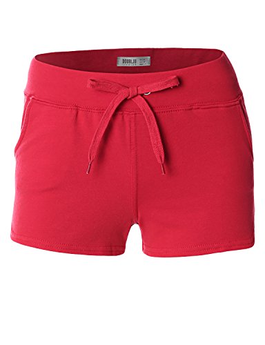 Doublju Women Casual Banding Cotton Short pants