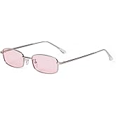 ADE WU Fashion Rectangle Sunglasses for Women Men Retro Small y2k Narrow Rectangular Sun Glasses 90s Unisex Stylish