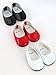 American Fashion World Red, White, and Black Flats for 18-Inch Dolls | 3 Pack | Premium Quality & Trendy Design | Dolls Shoes | Shoe Fashion for Dolls for Popular Brands