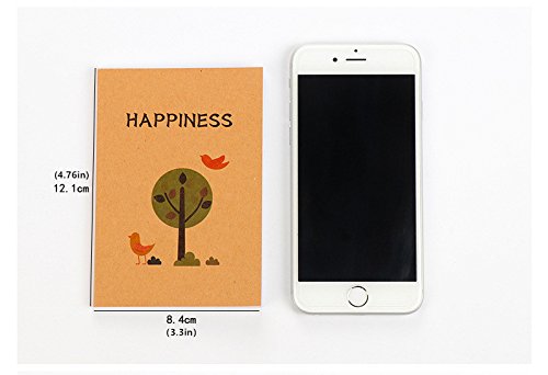 Ipienlee Kraft Paper Mini Notepad Blank Pages Small Notebook Diary Journal Pack of 8