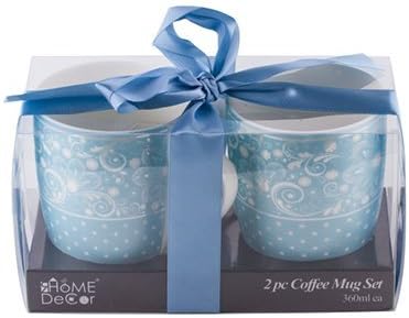 GREAT GIFT IDEA!! 2 Piece Coffee Mug Set - 12 oz (360 ml) (Blue)