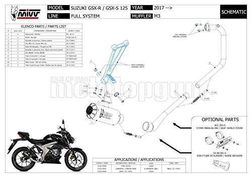 MIVV pan, compleet, RACE MK3, zwart, compatibel met Suzuki GSX-S 125 2017 17 2018 18 2019 19 2020 20 S.055.SM3B. - Image 6