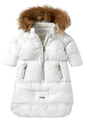 Cremson Girls Boys Newborn Infant Baby Puffer Carbag Pram Bag Snowsuit Bunting - Cream (Size 0/6M)