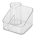 mDesign Hair Dryer & Accessory Holder for Bathroom Vanity Countertop - Clear
