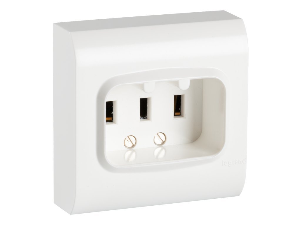 Legrand 192427 Wall, Plug for Tomas 3 Feet Color, White