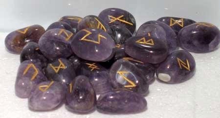 Azuregreen Rrame Amethyst Rune Set