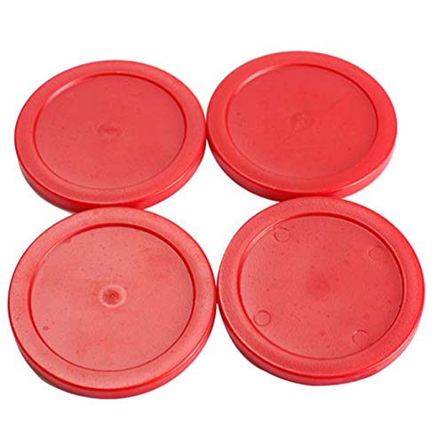 DoubleWood Air Hockey Pushers and Red Air Hockey Pucks Great Goal Handles Paddles Replacement Accessories for Game Tables (Diameter 2.4"/60mm) - Thumbnail 2