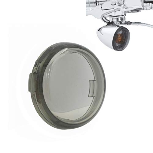 Smoke Turn Signal Light Lens Cover Smoked Front Rear Bullet Lense Kit for Harley 2008-later XL883N, XL1200CX, XL1200N, XL1200T and XL1200X, 2011-later XL1200C(2 PCS)