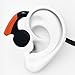 Bone Conduction Headphones Effie Wired Headphones with Microphone Stereo Open-Ear Sport Headphone with Noise Reduction Microphone (Orange)
