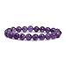 Natural A Grade Purple Quartz Gemstone 8mm Round Beads Stretch Amethyst Bracelet 7